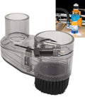 Pro Hustle 52mm Cnc Router Dust Shoe with Crystal Clear Shroud and Tough Nylon Bristles, ideal for mess-free woodworking cleanups.
