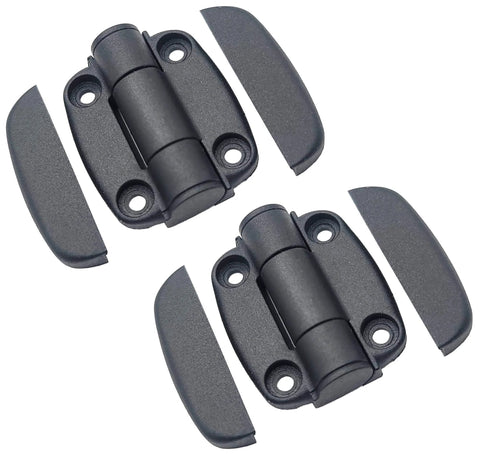 Nylon Butt Hinge Surface Mount Free Swinging 180 Degree Range With 49mm Length 44mm Width And 14mm Height Matte Black, 10-pack