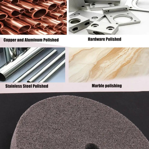 Knockout 6 Inch Fiber Buffing Wheel With 180 Grit Heavy Duty Nylon Quick Change Polishing Pad For Bench Grinder deburring surfaces.