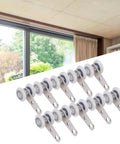 10 Pack Sliding Door Trolley Rollers For Strut Channel And Window Tracks, No Hassle Install Nylon Pulley Track Rollers displayed close-up