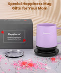 Total Game Changer For Your Morning Grind With This 12 Oz Self Heating Smart Mug and lid beside gift box on countertop.