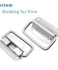 4 Pack 3 Inch Stainless Steel Chest Pull Handles With Screws Foldable Ring Design For Toolbox And Heavy Duty Surface Mount Cases