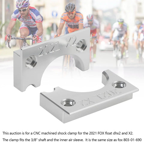 Shock Shaft Clamp And Vise Block For 2021 Fox Float X2 DHX2 Ride Ready Mountain Bike Upgrade CNC Machined Three Eighths Shaft Clamp
