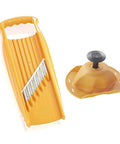 Börner PL thick-sliced waffle slicer XXL with orange safety holder, front view