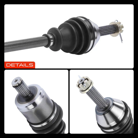 Beefed Up Front CV Axle Shaft Assembly Set Of 2 For Polaris Ranger 500 2005 2007 4x4 EFI XP 700 2005 2007 And 6x6 700 EFI 2006 2007 Off Road Utility Vehicle, close-up