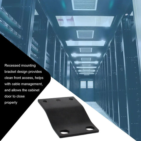1U Rack Adapter Bracket Converts 23 Inch Rack To 19 Inch Mounting For Servers And Network Gear, recessed depth extender view