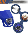 Dirt Bike Beefy Halogen Headlight Front Headlamp Kit For Enduro And Supermoto Rides 12V 35W Blue with housing details