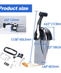 Dimensions of Outboard Remote Control Kit For Single Binnacle Top Mount Box With Fast Idle Button And Power Trim Tilt