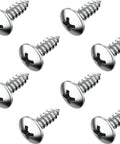 Stainless Steel License Plate Screws Kit For Front And Rear No Rust Easy Install Rattle Proof Fasteners