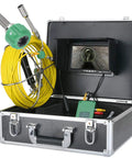 Built Tough No Sweat Wifi Inspection Camera With 7 Inch Lcd Screen Industrial Endoscope 22Mm Bore Scope IP68 Waterproof Sewer Pipe Cam For Dvr Video Checks And Wall Wire Inspections in carrying case with yellow cable.