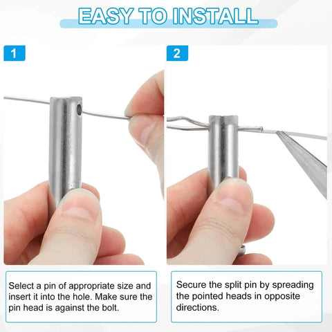 Installation guide for 2 Pack 304 Stainless Steel Clevis Pins 40 X 12 Mm Flat Head With 4.2 Mm Hole For Hitch Pin Lock Link And Hinge Systems