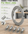 Heavy Duty Hose Clamp Roll Kit With Adjustable Metal Bands And Worm Gears For Custom Sizing, Secure Grip On Silicone Hoses And PVC Pipes, Ultimate Band Fittings Strap Solution For Auto Repair And Plumbing Jobs, 12.7 mm stainless roll and fasteners