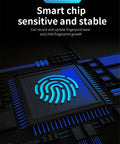 Smart chip design showcasing sensitivity and stability for Slick Electronic Smart Lock Featuring Semiconductor Fingerprint Handle.