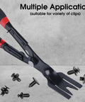 Heavy Duty Carbon Steel Panel Clip Pliers For Automotive Door Trim And Upholstery Removal Plus Chrome Coated Design with various clips around.