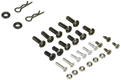 RC F104 Wing Set 2017 White screws and clips for aerodynamics and durability; compatible with 51603 wing kit for handling improvements.