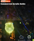 72 Ft LED Outdoor String Lights Two 36 Ft Strands Color Changing RGBW Patio Lights With Easy App Control, acrylic bulb closeup