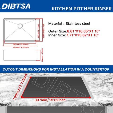 Glass Rinser For Espresso Cups And Milk Pitchers With Adjustable Spray Head Fast Rinse Drip Tray Drain Stainless Steel Sink Mount No Fuss Cleanup Multi Angle Cleaning One Hand Operation dimensions and installation guide