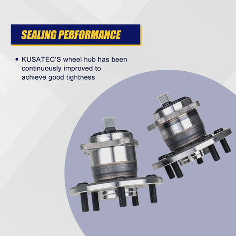 Rear Wheel Bearing And Hub Assembly Replacement For 512206 512207 Compatible With Lexus ES300 ES330 ES350 Avalon Camry Highlander Solara With 5 Lug And ABS Fits 2001 Through 2012 Models, showcasing hub improvements.