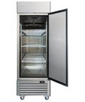 Professional Grade Heavy Duty Commercial Freezer And Refrigerator Featuring Zero Frost Frost Free Design sleek stainless steel upright design.