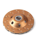 4 Inch Turbo Diamond Grinding Cup Wheel with 12 Segments for Concrete Tile Marble and Rock, heat-treated cup, heavy duty.