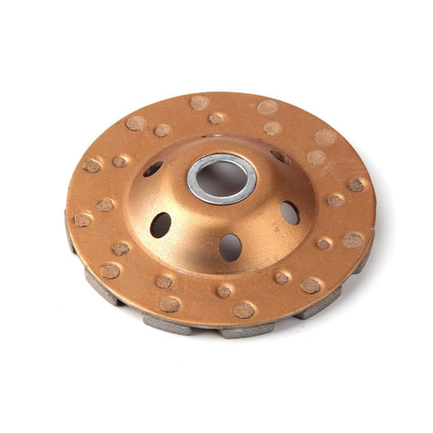 4 Inch Turbo Diamond Grinding Cup Wheel with 12 Segments for Concrete Tile Marble and Rock, heat-treated cup, heavy duty.