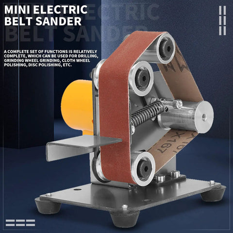 Mini Belt Sander For DIY Projects, Portable Electric Bench Grinder Polisher With 7 Adjustable Table, side view