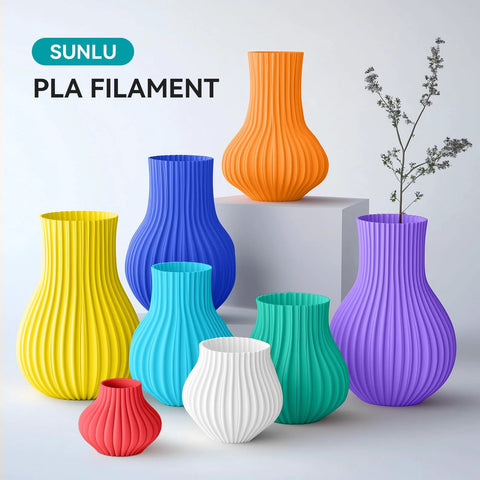 Sunlu PLA filament bundle, 8 color spools (1.75mm, 250g each), vacuum packed