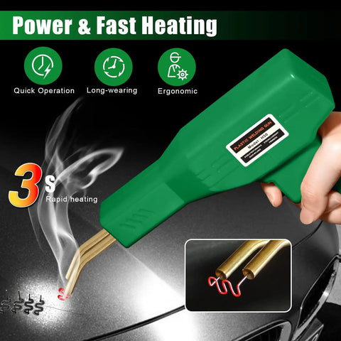Upgraded Plastic Welder Kit With Rapid Heating, 1000 Staples, Copper Transformer, DIY Friendly Hot Stapler in action