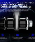 Front Stabilizer Sway Bar End Links OE Part K700538 Bolt On For Chevrolet Silverado Tahoe Suburban Avalanche GMC Sierra Yukon Yukon XL Cadillac Escalade, rubber bushings