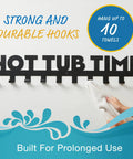 Rugged Outdoor Towel Rack For Hot Tub And Mudroom, Rustproof Aluminum Towel Hooks With Hardware Included, wall-mounted HOT TUB TIME design