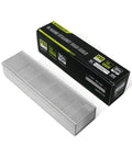 Pro Grade 18 Gauge Rust Proof Stainless Steel Brad Nails 1 1 4 Inch 304 Alloy in a 2000 count box for woodworking projects.