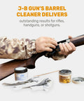 Non Embedding Bore Cleaning Compound For Gun Barrels Heavy Duty Solvent Oil Paste on table with gun and cleaning tools