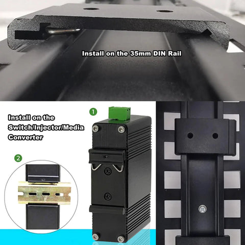 1.65 Inch Din Rail Mount Clip Snap In Universal Bracket for 35mm Din Rails Aluminum Alloy Relay Clip Heavy Duty