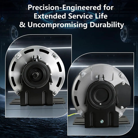 Half Horsepower 115 Volt 60 Hz 1725 RPM Belt Drive Fan Motor With 48 Frame For HVAC Systems Reversible Rotation Class B Insulation Thermal Protection And Long Lasting Quiet Operation, front view