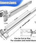 Dimensions of Stainless Steel Push Bar Panic Exit Device With Exterior Lever Handle For Commercial Doors 31.5 Inch Long