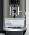 Premium Top Shelf Fully Automatic Coffee Machine Featuring Cold Brew Options And Thirty Four Recipes With Smart Touchscreen close-up of brewing system and water tank.