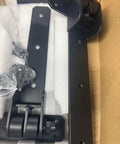Heavy Duty Gate Hinges Black 2 Pack For Outdoor Fence Gates, Built Tough, Weather Resistant, Durable Gate Hardware, Easy Mounting, Long Lasting Performance black steel hinges in box