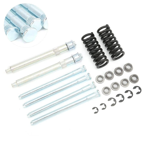 Front Door Hinge Repair Kit With Pin, Bushings And Spring For Chevy C1500 C/K Series Trucks, Easy Install components displayed