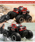 Amphibious RC Monster Truck 1 16 Scale All-Terrain Off-Road Beast High Speed Electric Car For Kids on land and water