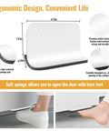 Adhesive Toe Pull For Trash Cabinet Doors Hands Free Foot Operated Door Opener showing ergonomic design and foot usage