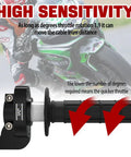 Beefy Seven Eighths Inch Twist Throttle Grips With Fifty Two Inch Cable For CRF KLX TTR Dirt Pit Bikes close-up view