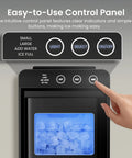 Countertop Ice Maker Machine Portable With Self Cleaning Function, control panel with hand pressing on/off button