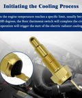 Ground Thermostat Switch For Auto Cooling Fans One Eighth Inch NPT 200F On 185F Off brass sensor for radiator fan control