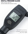 320 PSI High Pressure Bike Shock Pump With Gauge digital display showing 32.0 PSI for Front Fork and Rear Suspension