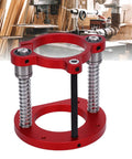 Pro Grade Router Lift Base With 2 Jaw Clamping System, Heavy Duty Aluminum, Precise Height Adjustment, 70mm Stroke, Smooth Manual Crank, Vibration Free Depth Control For Woodworking And CNC Trimming Machines Red, red aluminum router lift base with springs