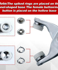 DIY Grommet Eyelet Snap Kit With Pliers And Storage Box 200 Sets 10mm Stainless Steel Fabric Snaps Fasteners Includes Female And Male Sockets Spiked Rings Punch Tool For Clothes Leather Shoes