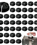 Kickass 3/8 Inch Electrical Box Knockout Plugs With Snap Bushing For Wire Protection Non Metallic Push In Cable Connectors 40 Pack Black.