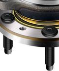 Close-up view of Front Or Rear Wheel Hub And Bearing Assembly Fits Ford Explorer 2011 2019 And Ford Police Interceptor Utility 2013 2019 5 Lug Non ABS Low Runout Reduces Noise With Beefy Build Quality