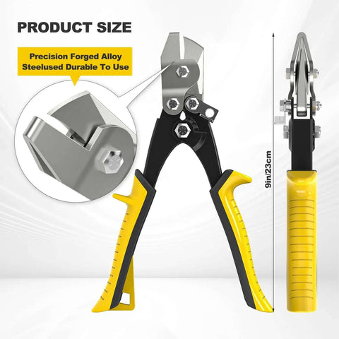 Sheet Metal Hand Notcher For Ductwork And HVAC Tools 30 Degree V Notch Cut DIY Friendly Pro Grade Rugged Alloy Steel 9 Inch Tool