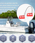 Red Hydraulic Steering Lock For Outboard Motors, Secure Tow Ready Transom Saver That Prevents Sway, Fits Most Steering Cylinders